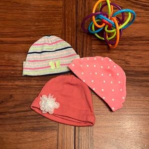 3 piece Cotton Baby Hat Bundle